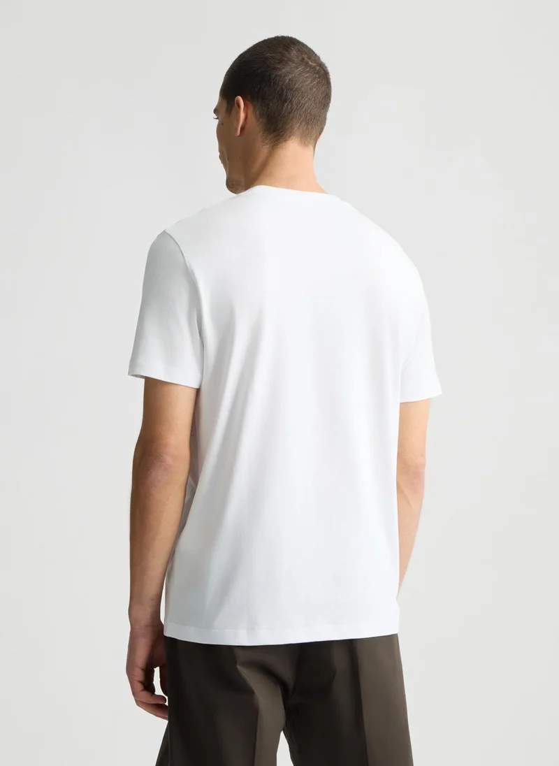 ليو جو T-shirt white with print